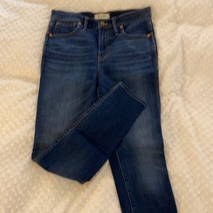 Madewell 10 inch high rise skinny jeans 28